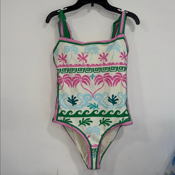 Beach Riot Shona One Piece Tropical Palm, SMALL - Picture 3 of 10